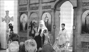 Патриарх Московский и всея Руси Алексий II в Вознесенском соборе города Касимова. 1 июля 2003 года